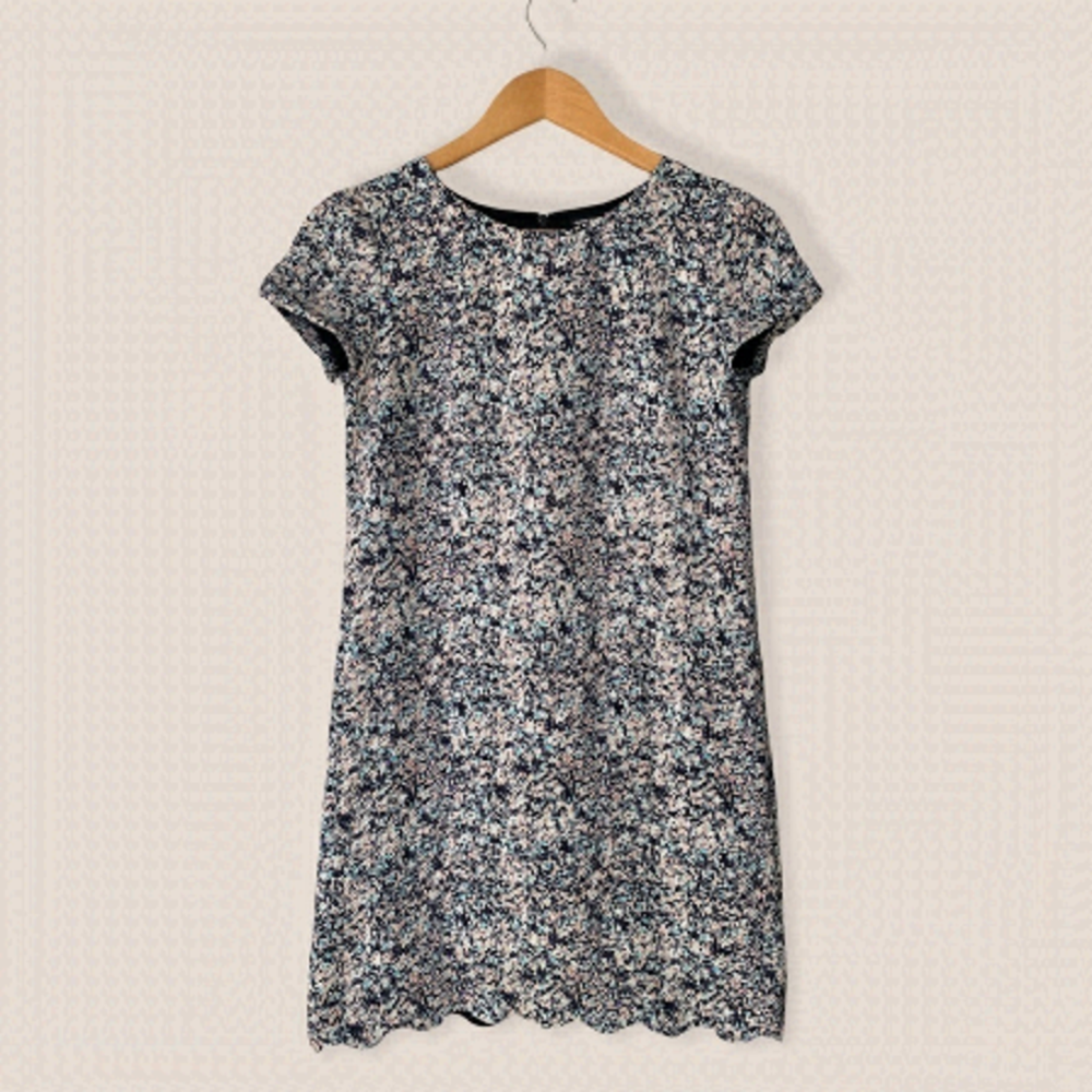 Club Monaco Scalloped Shift Dress